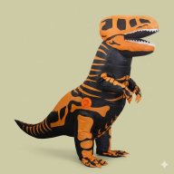 disfraz dinosaurio esqueleto - botarga inflable